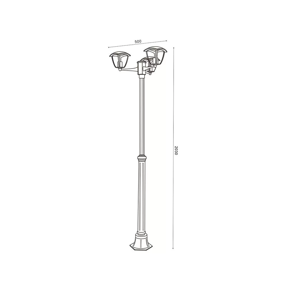 borne-potelet-exterieur-lanterne-100cm-noire-culot-e27