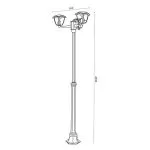 borne-potelet-exterieur-lanterne-100cm-noire-culot-e27