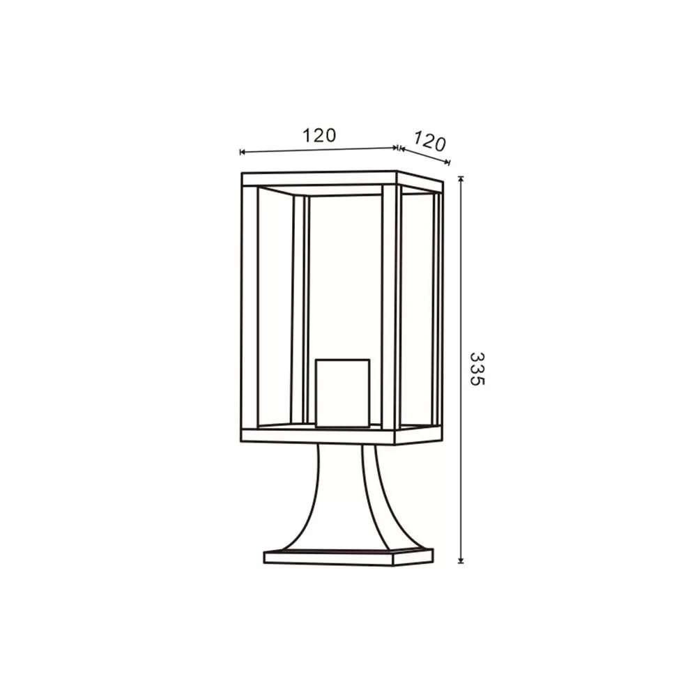 borne-potelet-exterieur-lanterne-28cm-noire-culot-e27