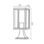 borne-potelet-exterieur-lanterne-28cm-noire-culot-e27