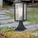 borne-potelet-exterieur-lanterne-28cm-noire-culot-e27