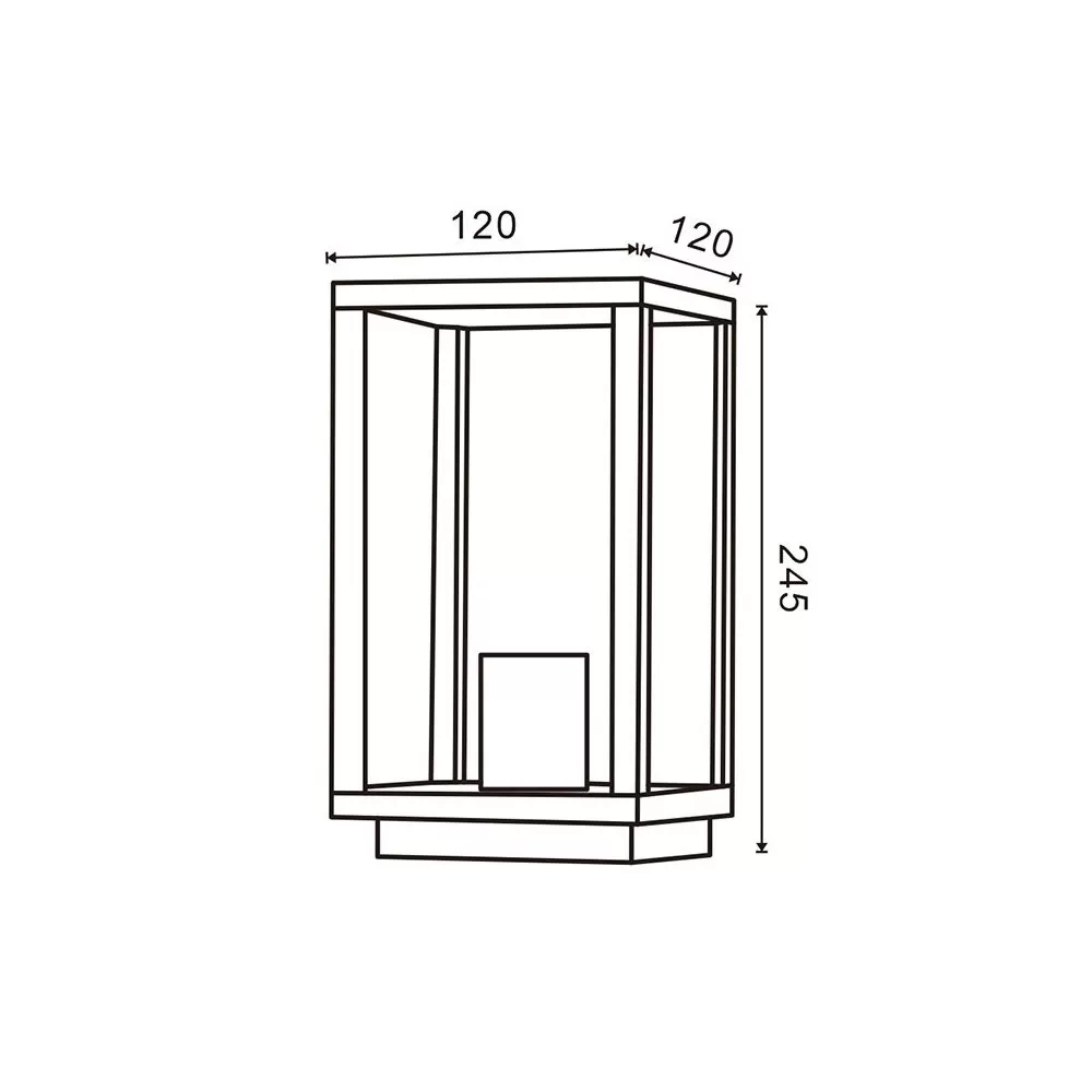 borne-potelet-exterieur-lanterne-28cm-noire-culot-e27