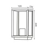 borne-potelet-exterieur-lanterne-28cm-noire-culot-e27