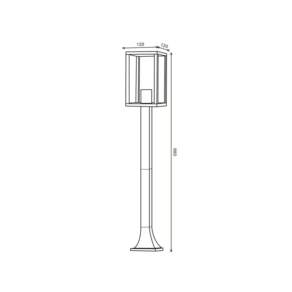 borne-potelet-exterieur-lanterne-100cm-noire-culot-e27