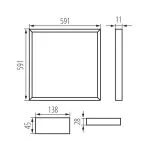 CADRE LUMINEUX AVAR 60X60 CCT 32W-CCT