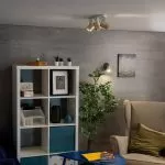 Luminaire mural et plafonnier LAURIN EL-3O W-G blanc et doré