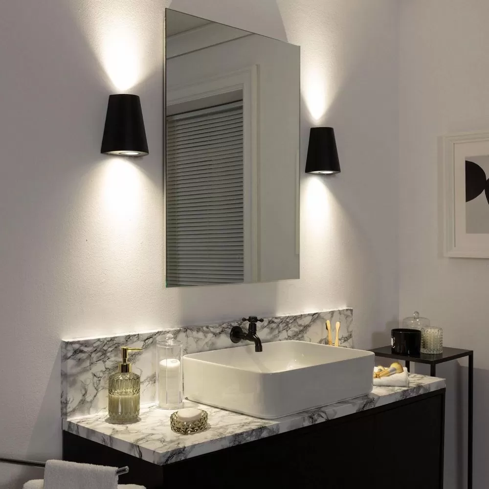 applique-exterieure-aluminium-noir-ip54-double-eclairage-gu10