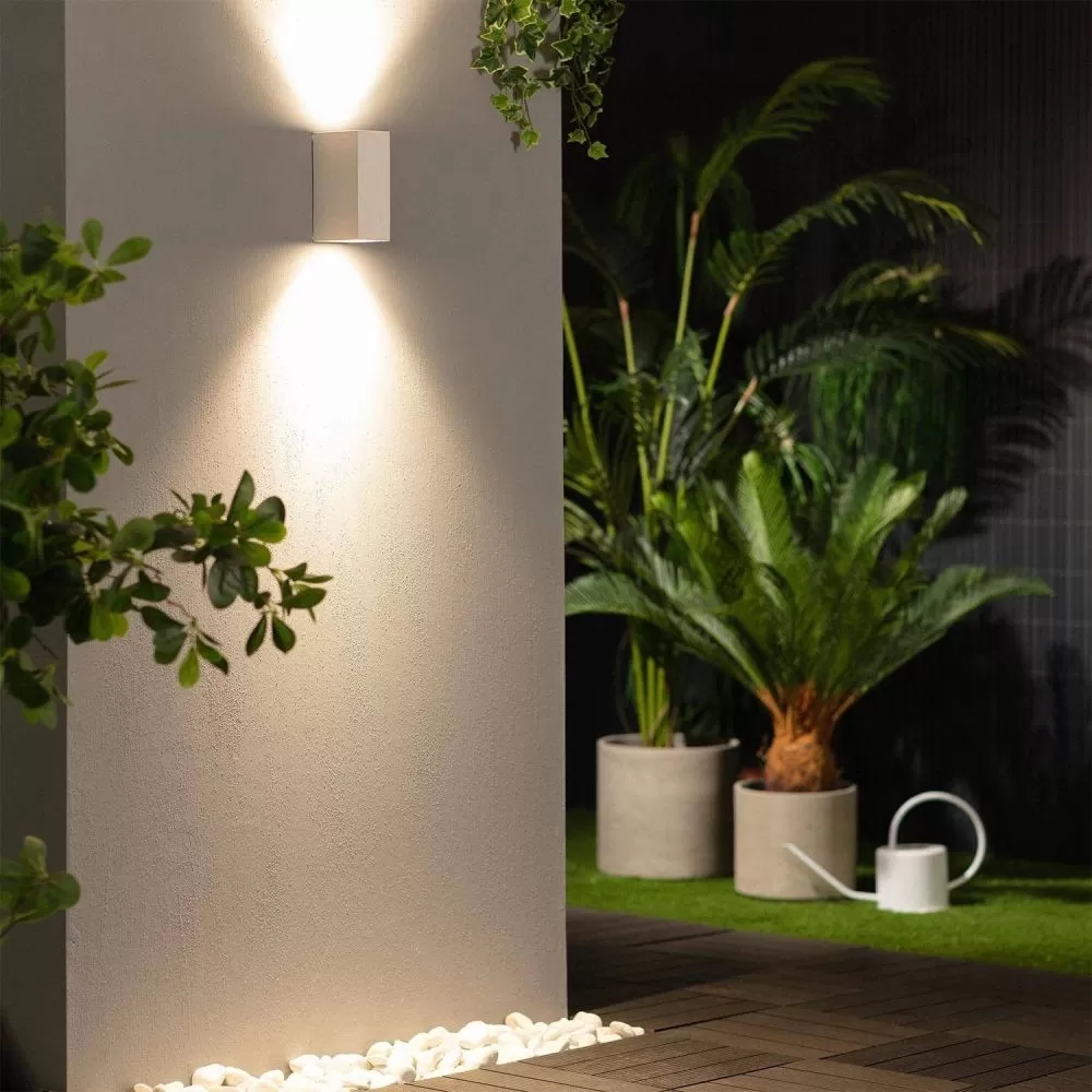 applique-murale-noire-double-spot-gu10-etanche-ip54