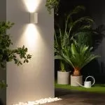 applique-murale-noire-double-spot-gu10-etanche-ip54