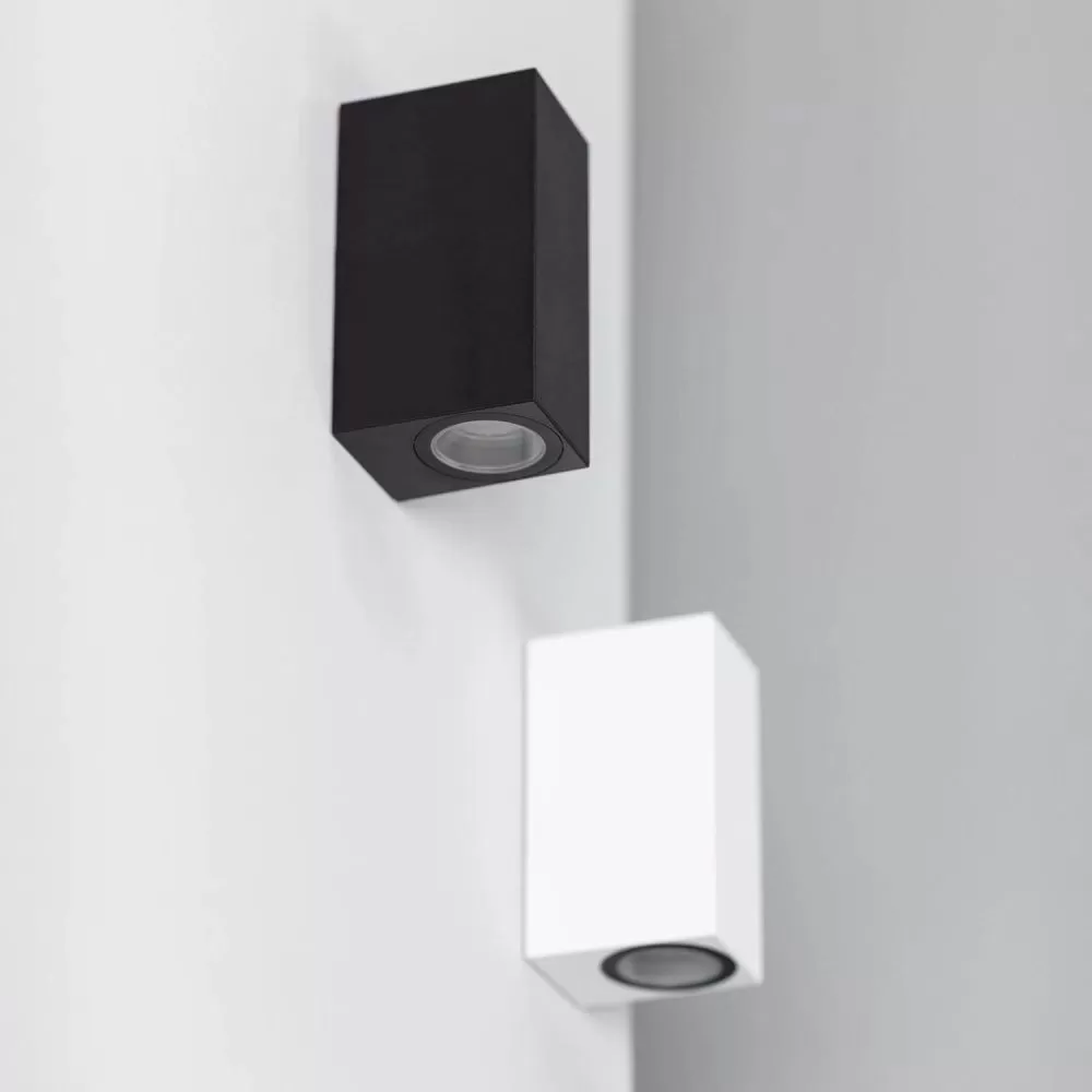 applique-murale-noire-double-spot-gu10-etanche-ip54