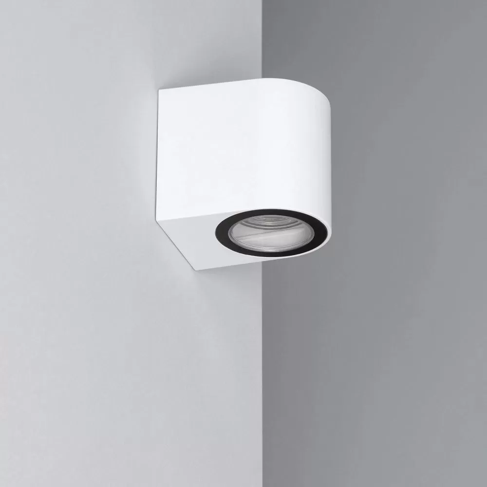 applique-murale-blanche-simple-spot-gu10-etanche-ip44