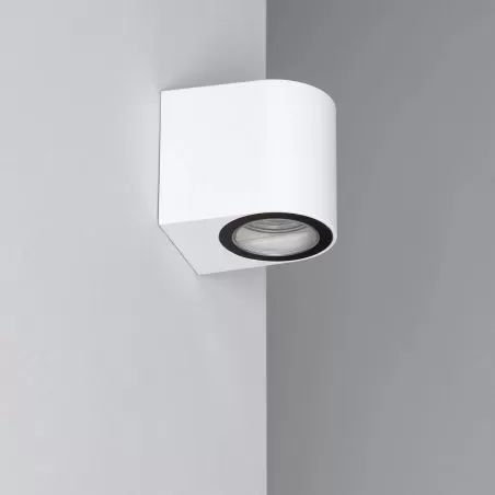 applique-murale-blanche-simple-spot-gu10-etanche-ip44