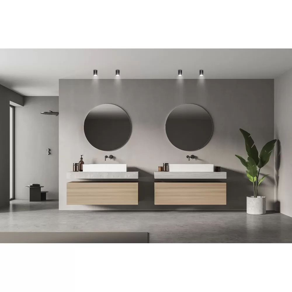 Plafonnier cylindre AQILO IP65 DSO-graphite gu10