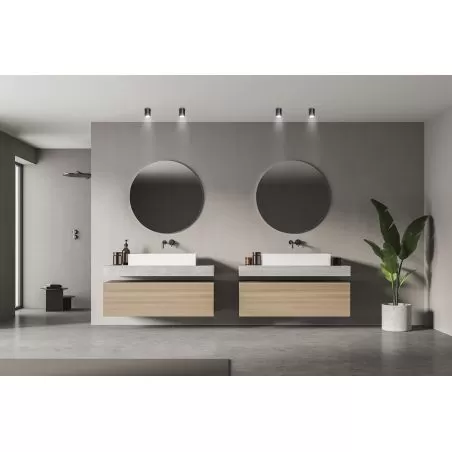 Plafonnier cylindre AQILO IP65 DSO-graphite gu10