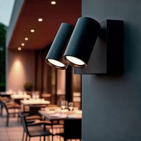 applique-exterieure-led-18w-cct-double-spots-orientable-tube-ip65