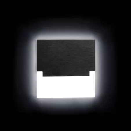 SABIK LED carré noir-4000k 12v Encastré de balisage LED pour les escaliers