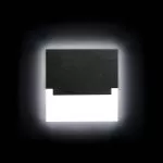 SABIK LED carré noir-4000k 12v Encastré de balisage LED pour les escaliers