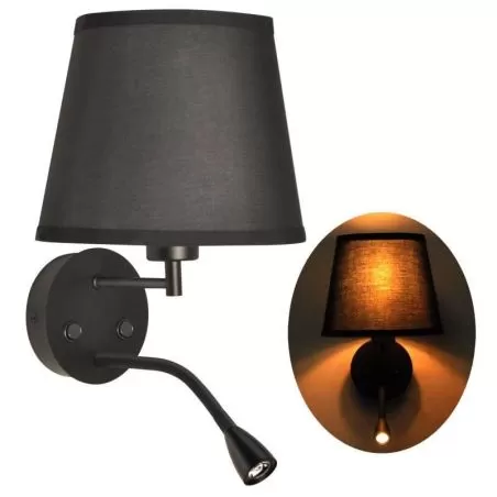 applique-murale-liseuse-led-avec-interrupteur-spot-patere-orientable-noire