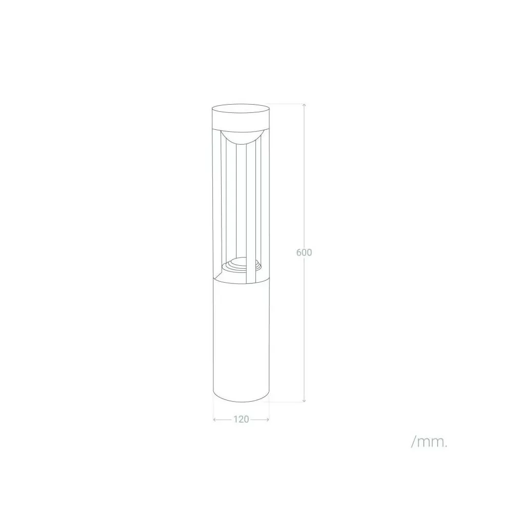 borne-led-balise-noire-60cm-ip65-12w-1200lm
