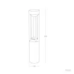 borne-led-balise-noire-60cm-ip65-12w-1200lm