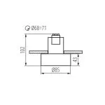 MINI RITI GU10 W G Plafonnier semi encastrable