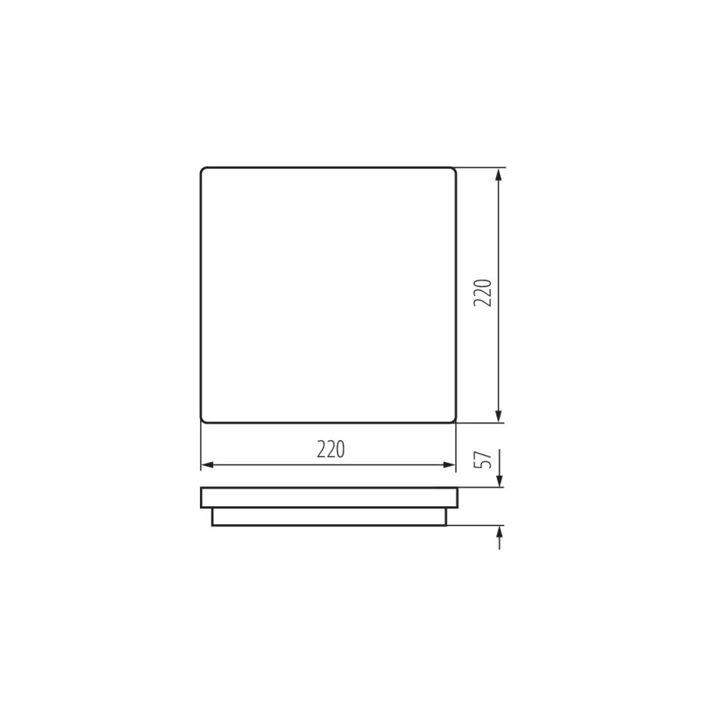 Plafonnier hublot carré détecteur BENO 12-18W CCT-L-SEW ip65