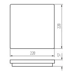 Plafonnier hublot carré détecteur BENO 12-18W CCT-L-SEW ip65