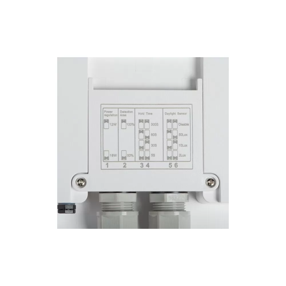 Plafonnier hublot carré détecteur BENO 12-18W CCT-L-SEW ip65