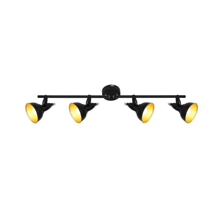 applique éclairage mural ou de plafond spot patere orientable noir et chrome-culot gu10