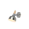 applique éclairage mural ou de plafond spot patere orientable noir et chrome-culot gu10