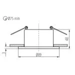 Spot encastrable pour gu10 noir et doré GLOZO DSO G/B
