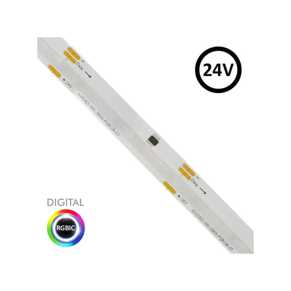 kit-ruban-led-24v-rgbic-cob-5-metres-controleur-led-spi-telecommande-alimentation