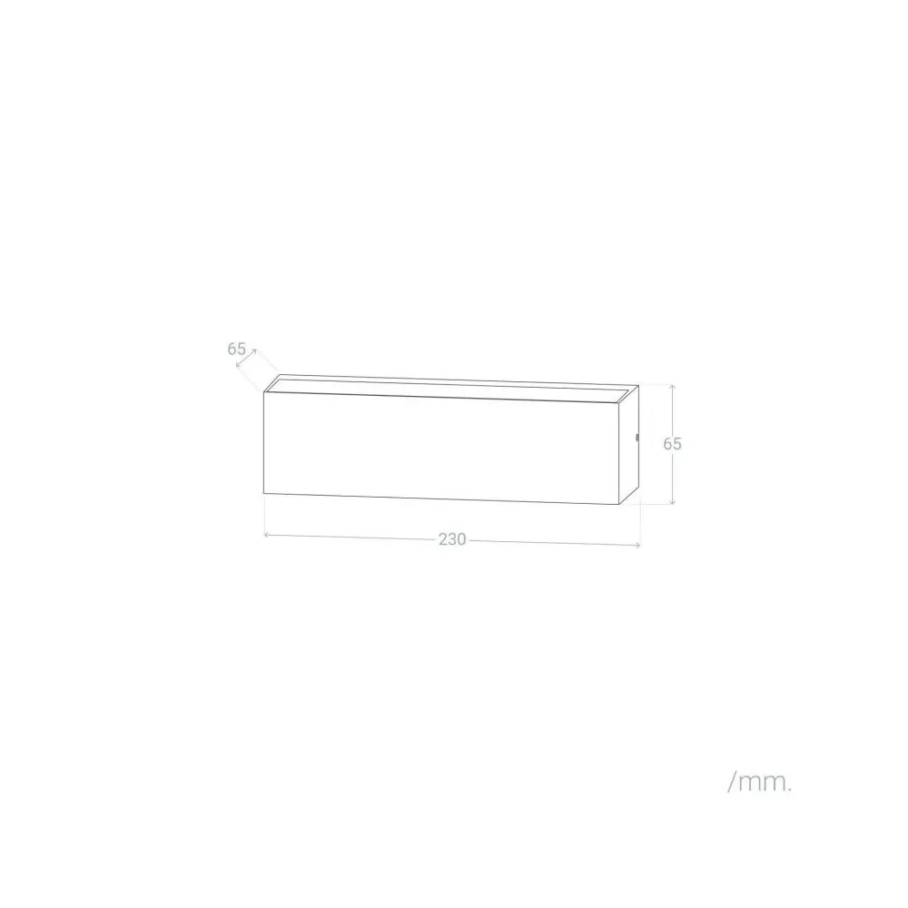 applique-murale-rectangulaire-noire-double-led-10w-ip65