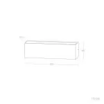 applique-murale-rectangulaire-noire-double-led-10w-ip65