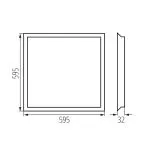 Dalle LED encastrée 60x60 BLINGO UIP 125LM-4000k