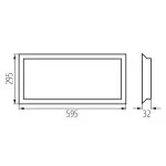 Dalle LED encastrée 30x60-4000k-BLINGO UIP 125LM 30NW