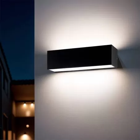 applique-murale-rectangulaire-noire-double-led-10w-ip65