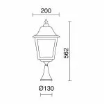 Borne ROB IP43 70W E27 Noir cri.mat. - Pas cher