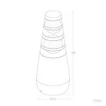 borne-exterieure-led-8w-40cm-600lm-blanc-chaud