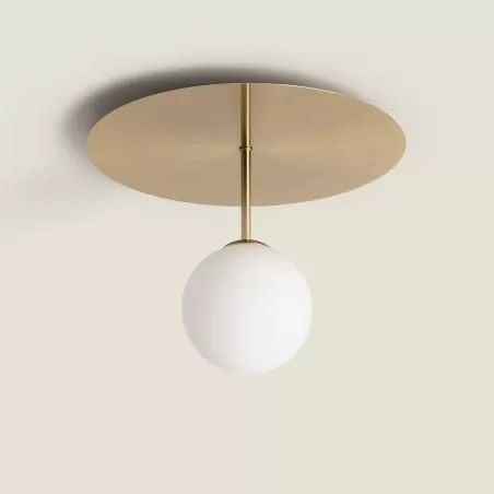 plafonnier-applique-metal-dore-4-boules-douille-g9