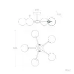 plafonnier-metal-dore-5-boules-douille-g9