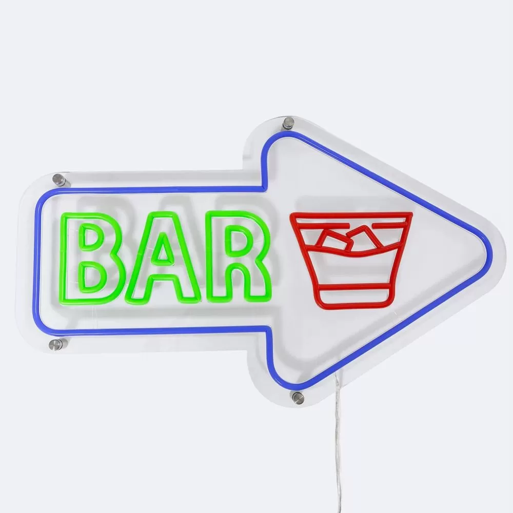 enseigne-lampe-neon-led-bar-avec-telecommande