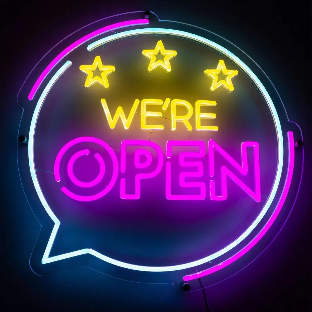 enseigne-lampe-neon-led-open-avec-telecommande