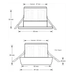 SPOT SALSA Spot 7W noir recouvrable CTC 2700/3000/4000K