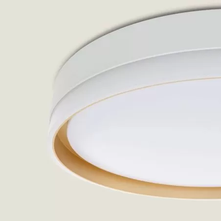 plafonnier-led-cct-24w-rond-40cm-blanc-et-dore-saillie-2700lm