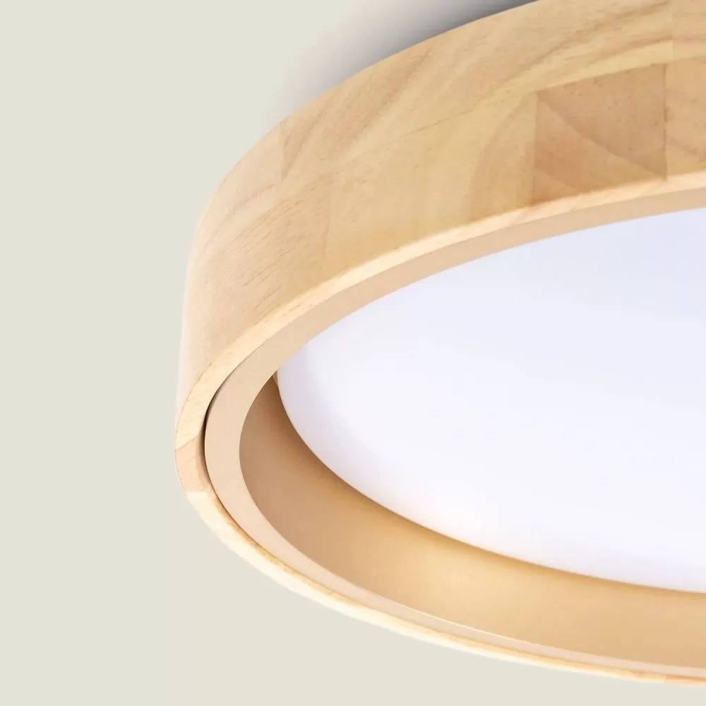 plafonnier-led-cct-24w-rond-40cm-saillie-bois-2700lm