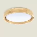 plafonnier-led-cct-24w-rond-40cm-saillie-bois-2700lm