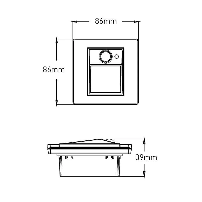 spot-de-balisage-a-15w-led-d-escalier-mur-encastrable-blanc