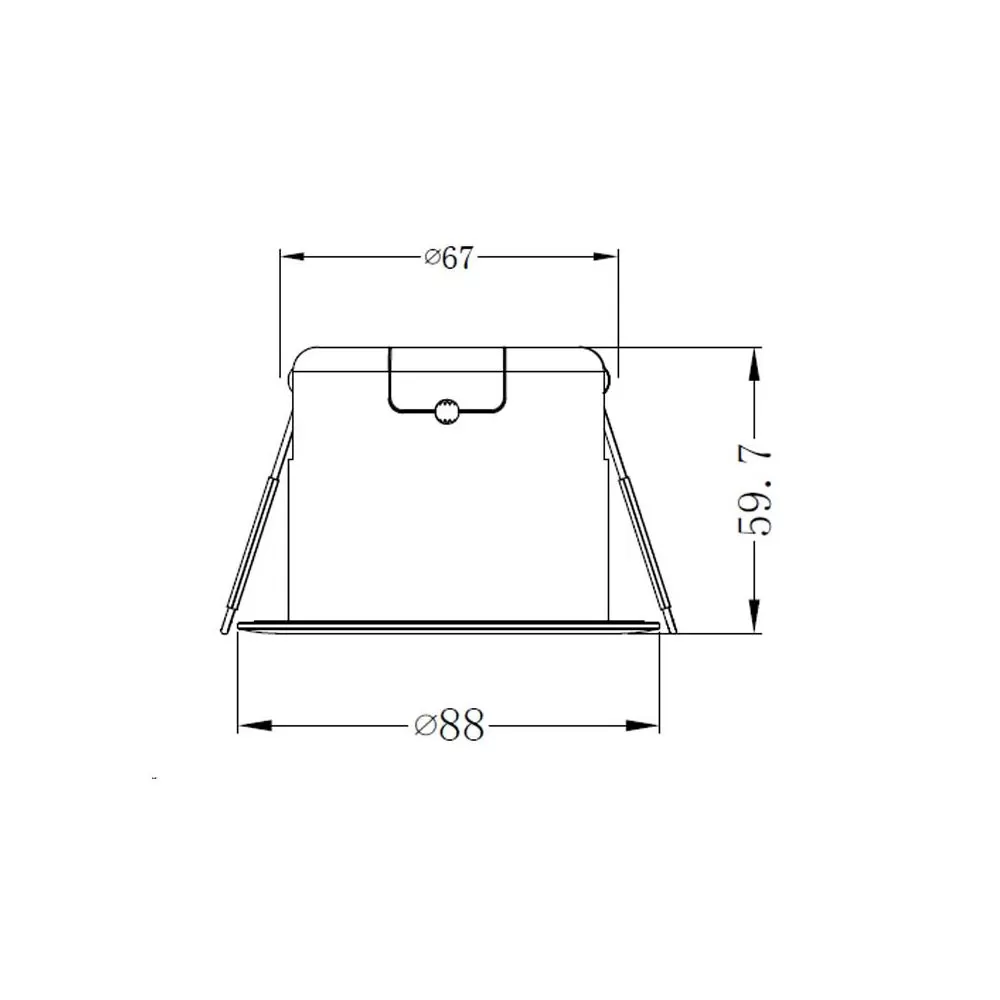 SPOT FOLK R Spot 7W blanc fixe 100% recouvrable CTC 2700/3000/4000K - 496 lm