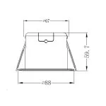 SPOT FOLK R Spot 7W blanc fixe 100% recouvrable CTC 2700/3000/4000K - 496 lm